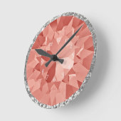 Pink Gem Runde Wanduhr (Winkel)