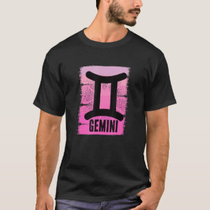 Pink Gemini Symbol Mai Geburtstag Geboren im Juni  T-Shirt