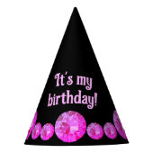 Pink Gemis Party Hat Partyhütchen (Vorderseite)