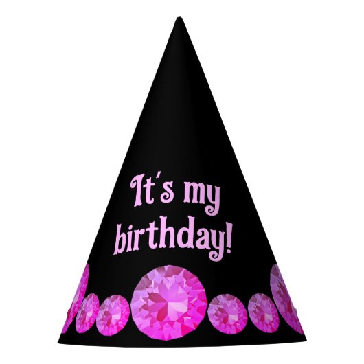 Pink Gemis Party Hat Partyhütchen (Vorderseite)