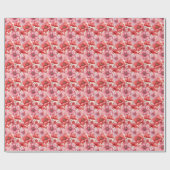 Pink-gemischte Blume auf Elfenbein Geschenkpapier (Flach)