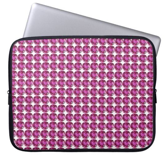Pink Gemstone Muster Laptopschutzhülle (Vorderseite)