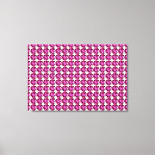 Pink Gemstone Muster Leinwanddruck