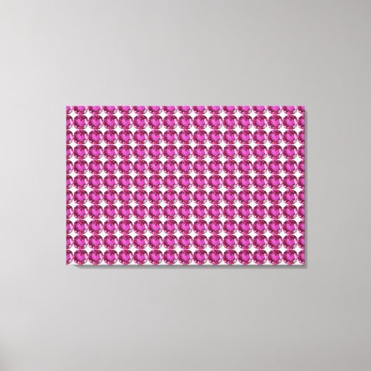 Pink Gemstone Muster Leinwanddruck (Vorderseite)