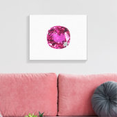 Pink Gemstone Muster Leinwanddruck (Insitu (Wohnzimmer))