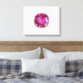 Pink Gemstone Muster Leinwanddruck (Insitu (Schlafzimmer))
