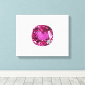 Pink Gemstone Muster Leinwanddruck (Insitu (Holzboden))