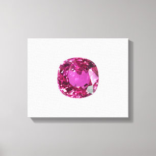Pink Gemstone Muster Leinwanddruck