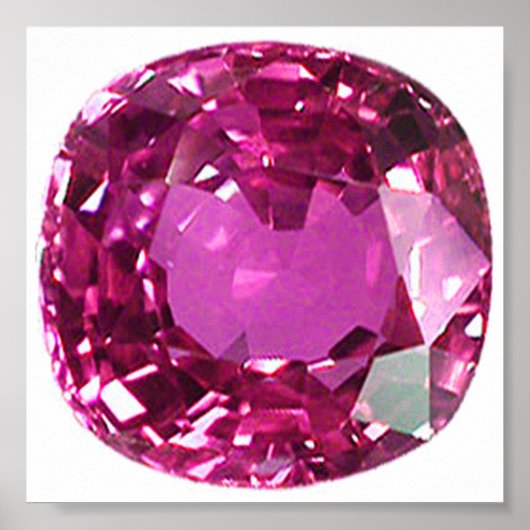 Pink Gemstone Muster Poster (Vorne)