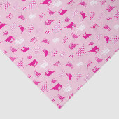 Pink Gemustertes Langornmuster Seidenpapier (Ausschnitt)