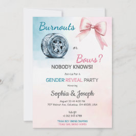 Pink gender Reveal Invitation card design Einladung