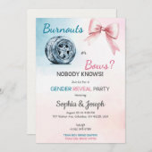 Pink gender Reveal Invitation card design Einladung (Vorne/Hinten)