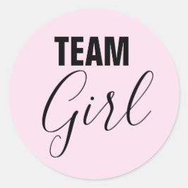 Pink Gender Reveal Team Girl Stickers