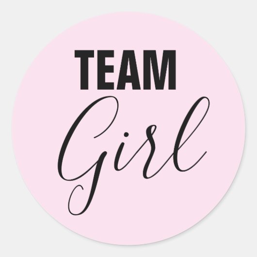 Pink Gender Reveal Team Girl Stickers (Vorderseite)