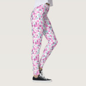 Pink Geometric Circles Squares Triangle Blue Leggings (Rechts)