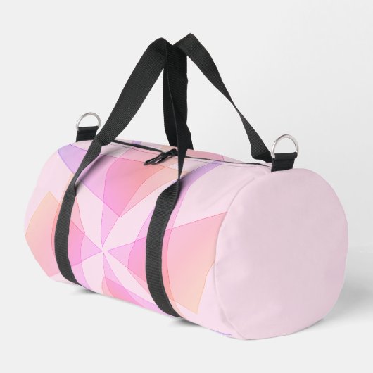 Pink Geometric Duffle Bag (Linke Seite)
