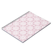 Pink Geometric Flower Pattern Notizblock (Linke Seite)