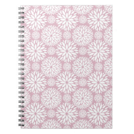 Pink Geometric Flower Pattern Notizblock