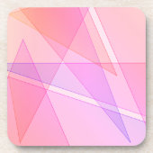 Pink Geometric Getränkeuntersetzer (Vorderseite)