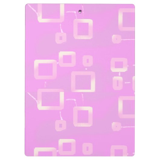 Pink Geometric  Klemmbrett (Rückseite)