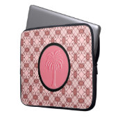 Pink Geometric Lattice Design-Carolina Palm Laptopschutzhülle (Vorderseite Links)