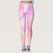 Pink Geometric Leggings (Vorderseite)