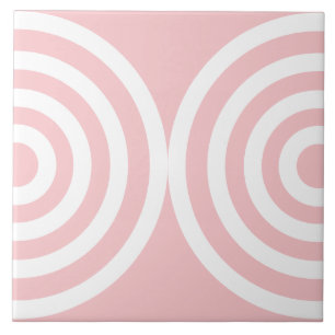 Pink Geometric Muster Mitte Jahrhundert Moderne Fliese