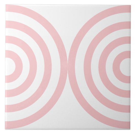 Pink Geometric Muster Mitte Jahrhundert Moderne Fliese (Vorderseite)