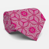 Pink Geometric Muster Neck Tie Krawatte (Gerollt)