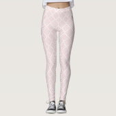 Pink Geometric Pattern Background Leggings (Vorderseite)