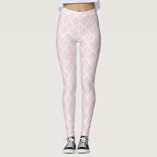 Pink Geometric Pattern Background Leggings (Vorderseite)