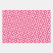 Pink Geometric Quilblock Pattern Geschenkpapier Set (Vorderseite 2)