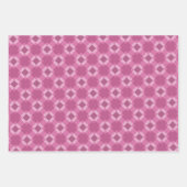 Pink Geometric Quilblock Pattern Geschenkpapier Set (Vorderseite 3)