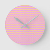 Pink Geometric  Runde Wanduhr (Vorderseite)