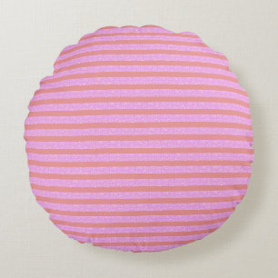 Pink Geometric Rundes Kissen
