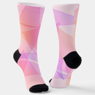 Pink Geometric Socken