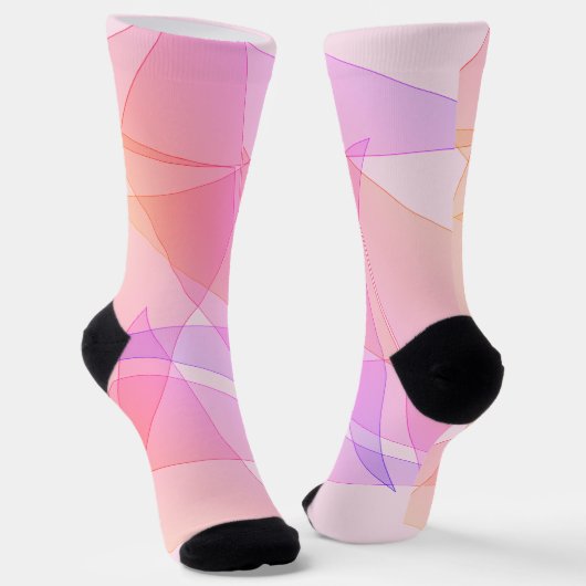 Pink Geometric Socken (Gewinkelt)