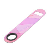 Pink Geometric Speed Flaschenöffner (Vorderseite Schrägansicht)