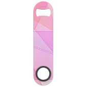 Pink Geometric Speed Flaschenöffner (Rückseite)