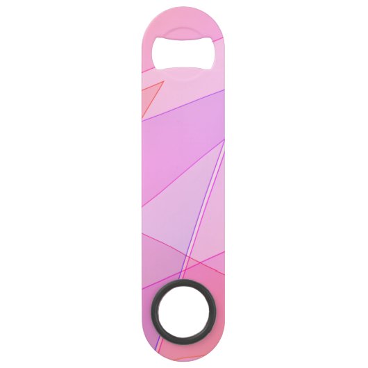 Pink Geometric Speed Flaschenöffner (Vorderseite)