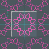Pink Geometric Star Petals Stoff (Kachel)