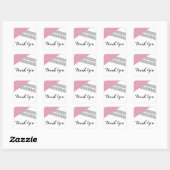 Pink Geometric Strip Danke Stickers (Blatt)