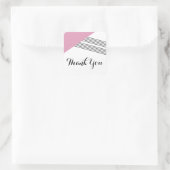 Pink Geometric Strip Danke Stickers (Tasche)