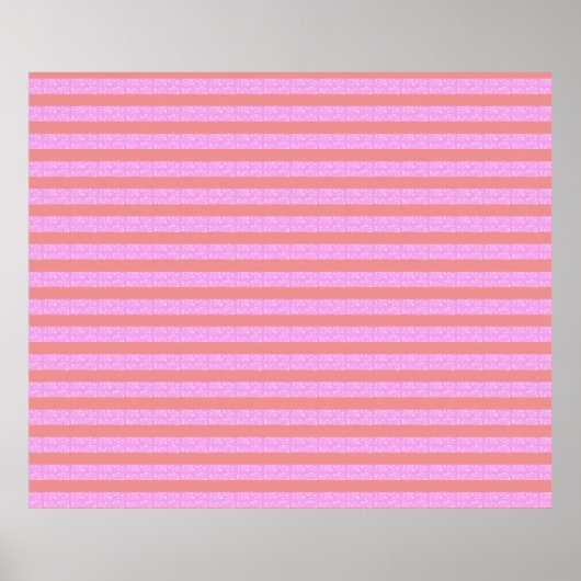 Pink Geometric Stripes Poster (Vorne)