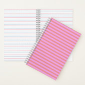 Pink Geometric Stripes Spiral-Notebook Notizblock (Innen)