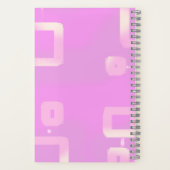 Pink Geometric Stripes Spiral-Notebook Notizblock (Rückseite)