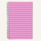 Pink Geometric Stripes Spiral-Notebook Notizblock (Vorderseite)