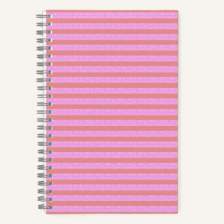 Pink Geometric Stripes Spiral-Notebook Notizblock
