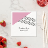 Pink Geometric Strippapier Napkins Serviette (Beispiel)