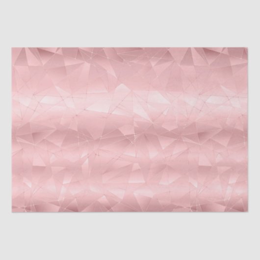 Pink Geometric Triangle Glam Bling Trendy Stilvoll Seidenpapier (Vorderseite)